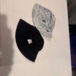 Ripndip Lord Nermal Black and Grey Doodle Bucket Hat Set of 2